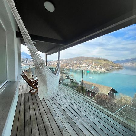 Wohnung Mit Grossartiger Seesicht Und Balkon 施皮茨 外观 照片