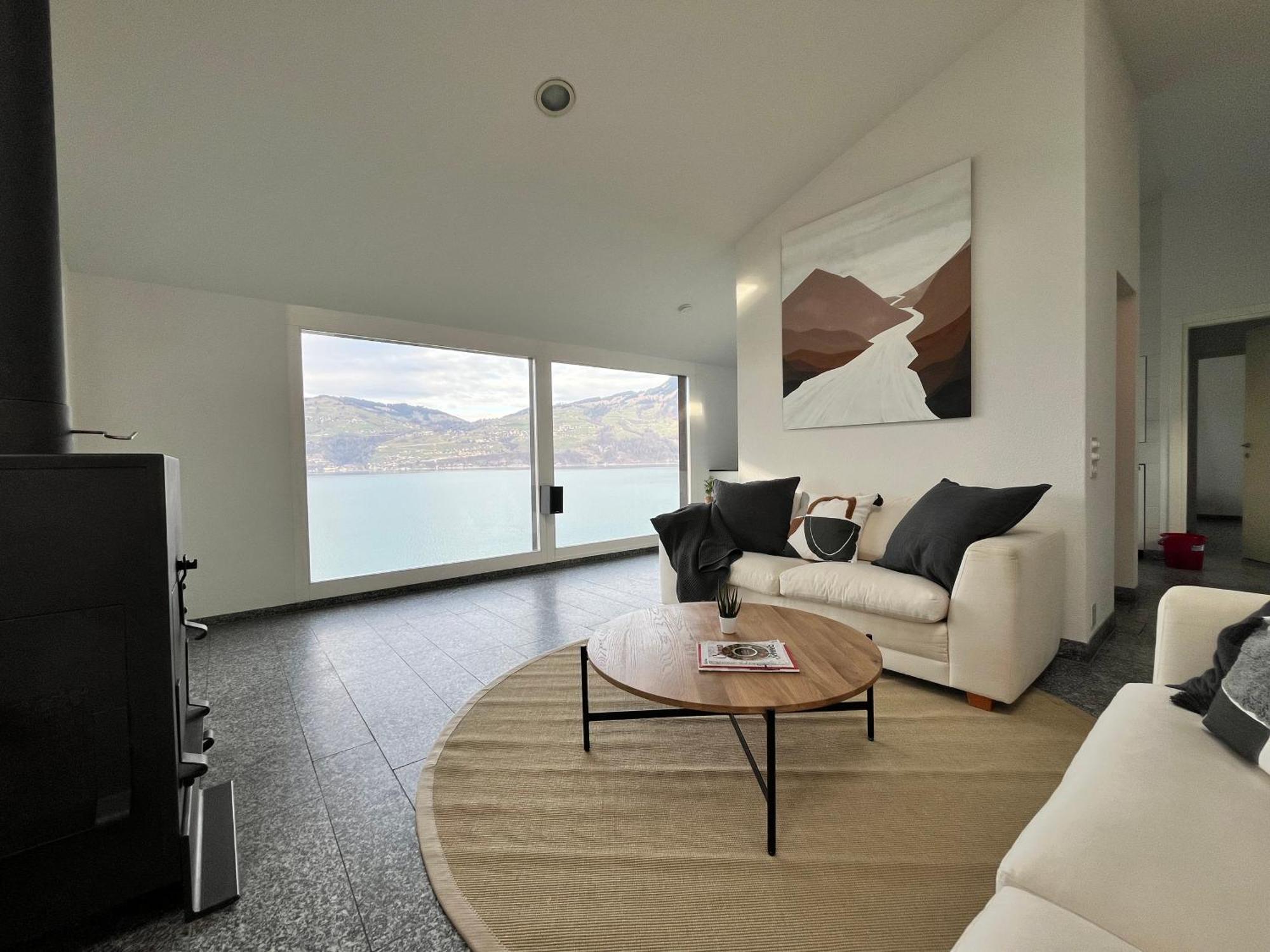 Wohnung Mit Grossartiger Seesicht Und Balkon 施皮茨 外观 照片