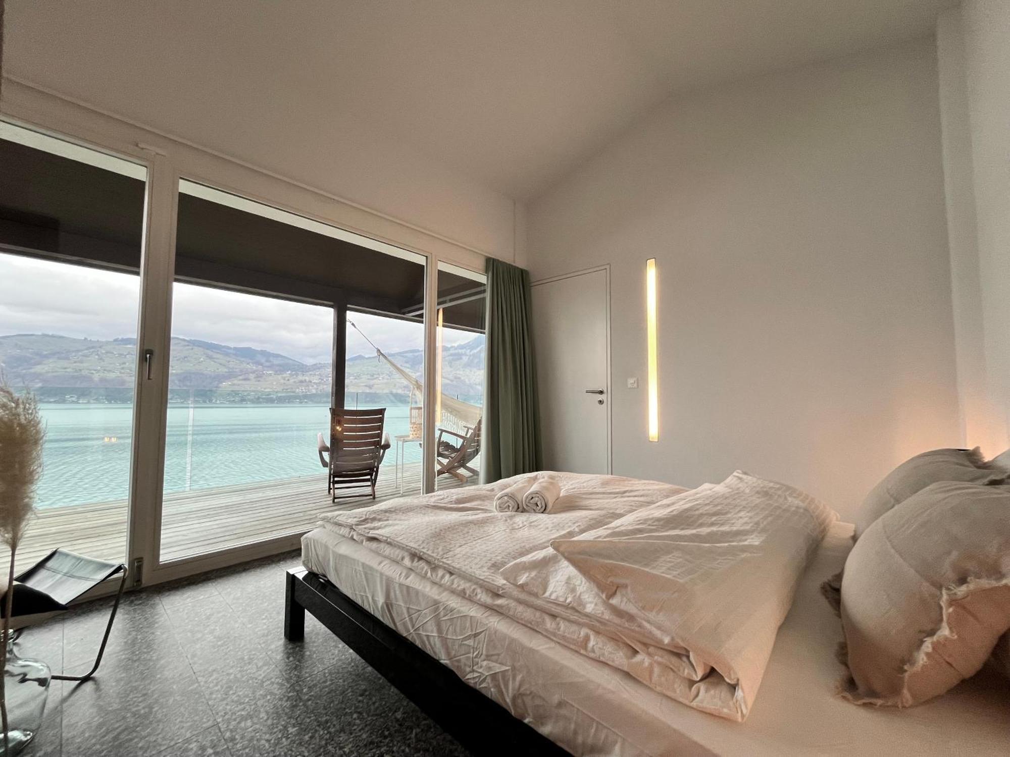 Wohnung Mit Grossartiger Seesicht Und Balkon 施皮茨 外观 照片