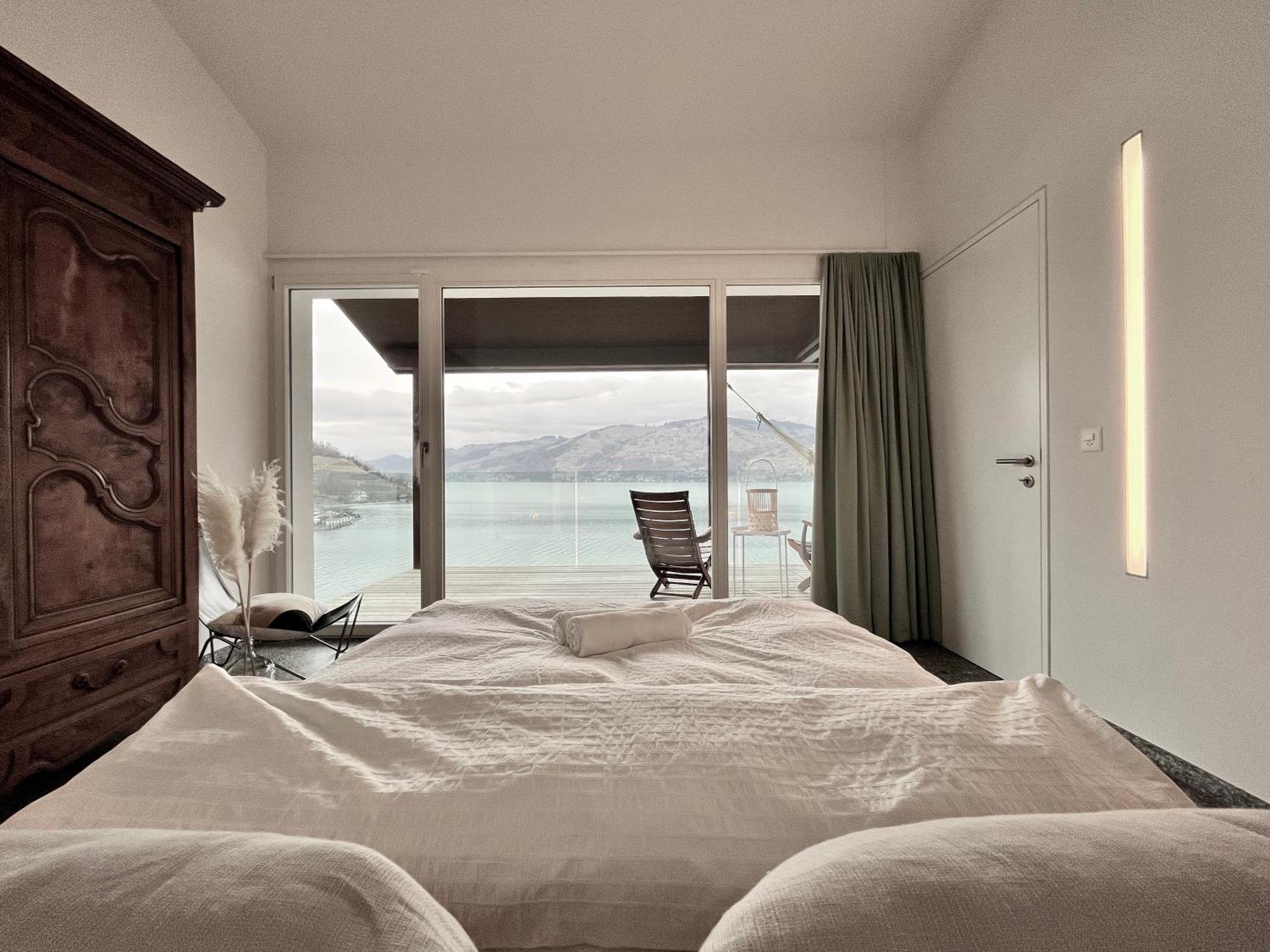 Wohnung Mit Grossartiger Seesicht Und Balkon 施皮茨 外观 照片