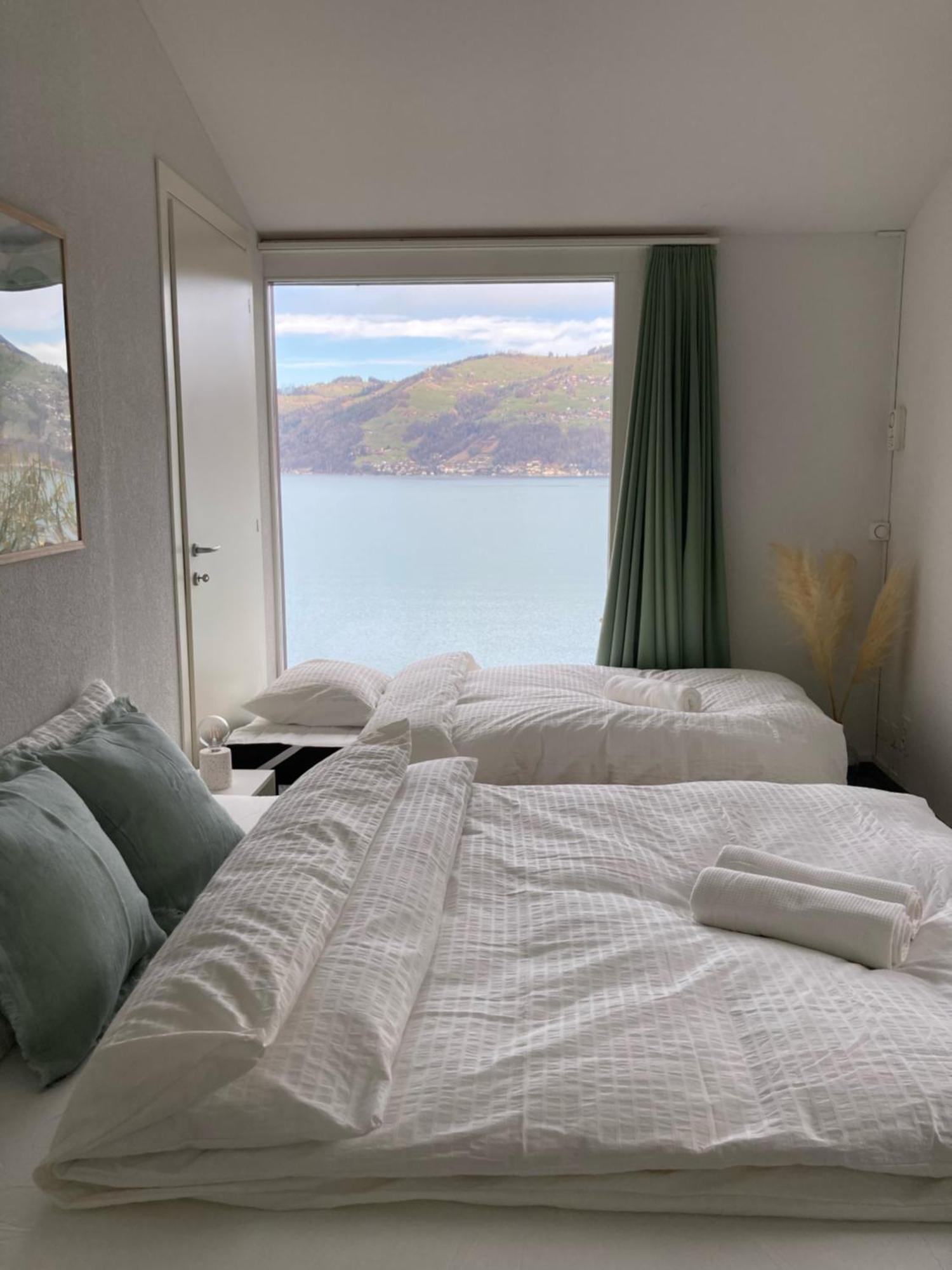Wohnung Mit Grossartiger Seesicht Und Balkon 施皮茨 外观 照片