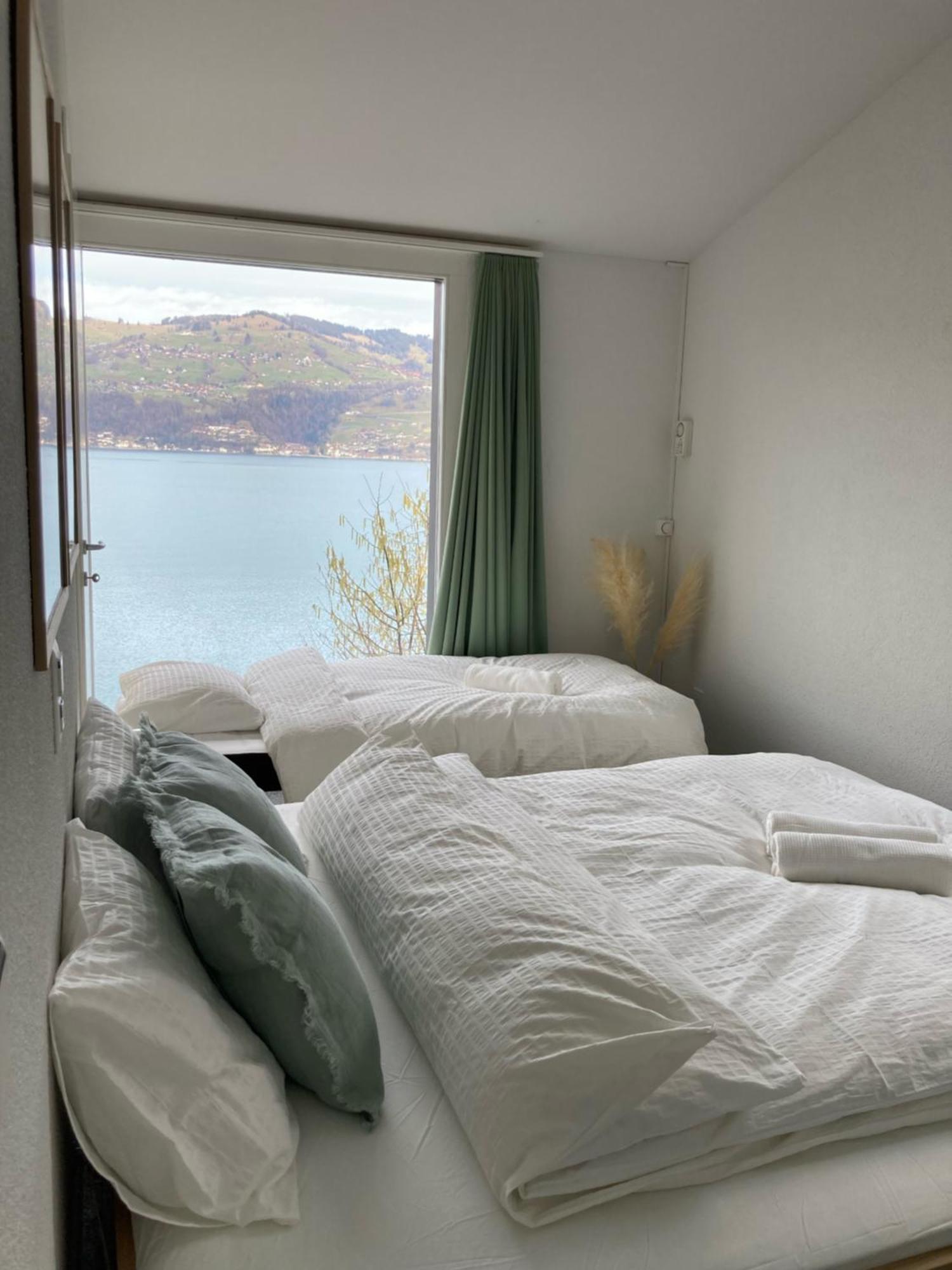 Wohnung Mit Grossartiger Seesicht Und Balkon 施皮茨 外观 照片