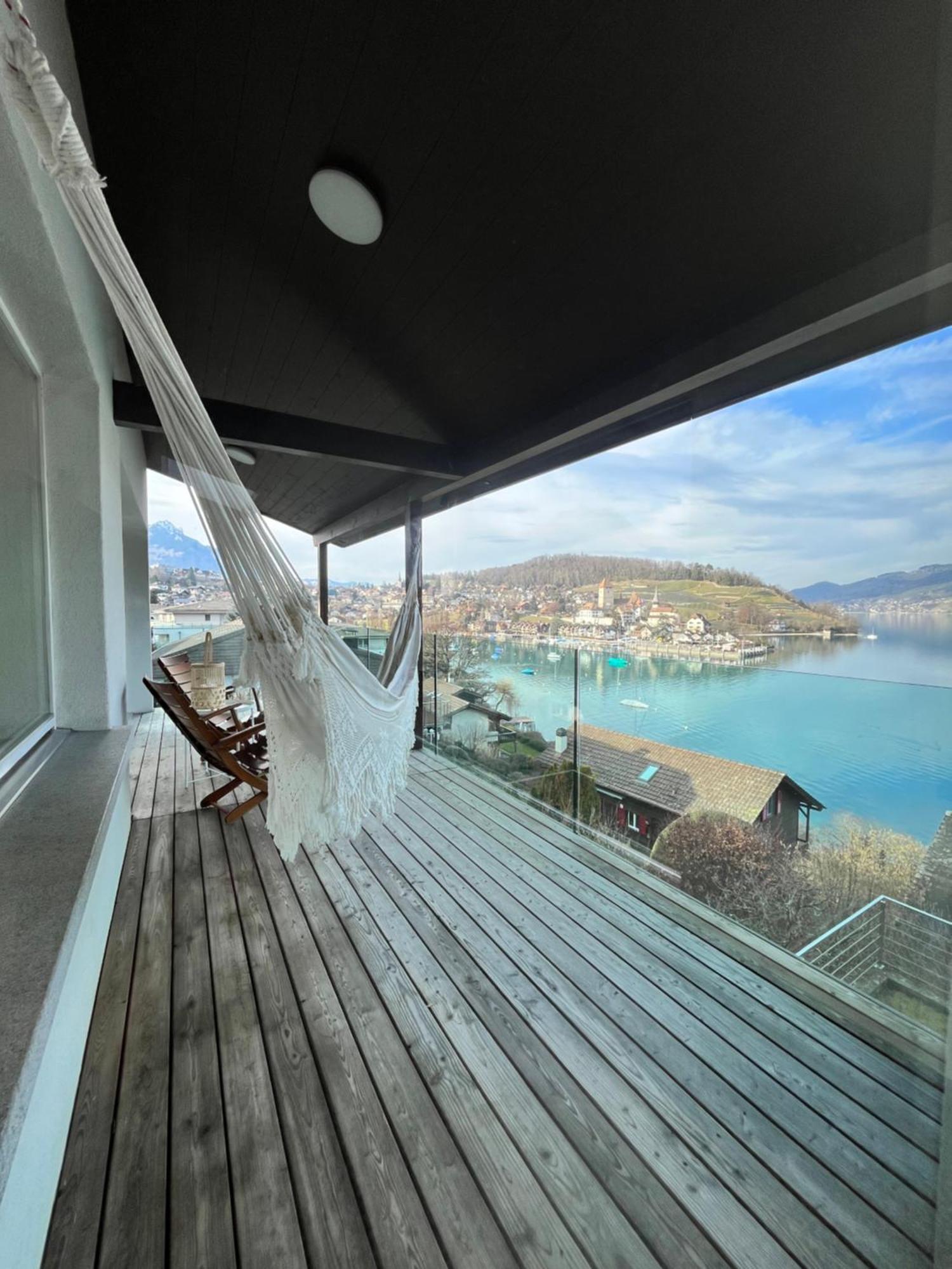 Wohnung Mit Grossartiger Seesicht Und Balkon 施皮茨 外观 照片