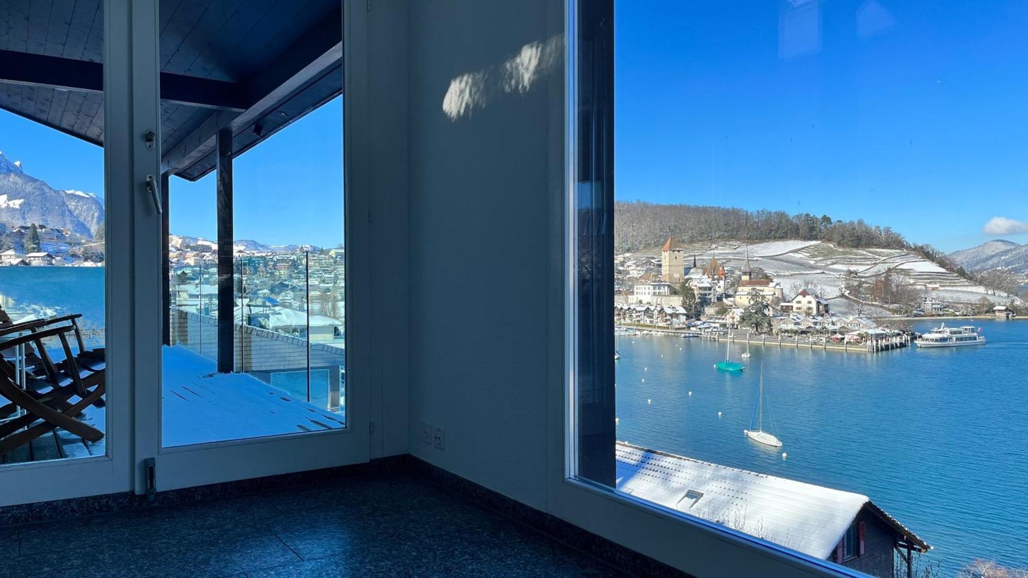 Wohnung Mit Grossartiger Seesicht Und Balkon 施皮茨 外观 照片